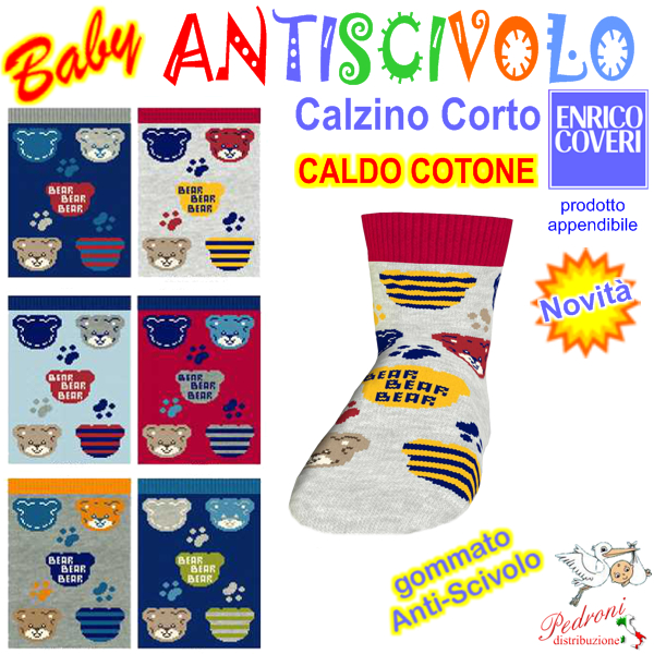 COVERI Calza ANTISCIVOLO BABY CALDO COTONE Tg.15/24 BONBON-182