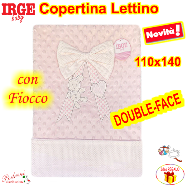 *IRGE* Copertina LETTINO DOUBLE-FACE IG070/4 Rosa
