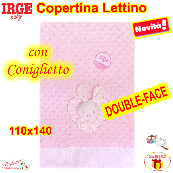 *IRGE* Copertina LETTINO DOUBLE-FACE IG070/5 Rosa