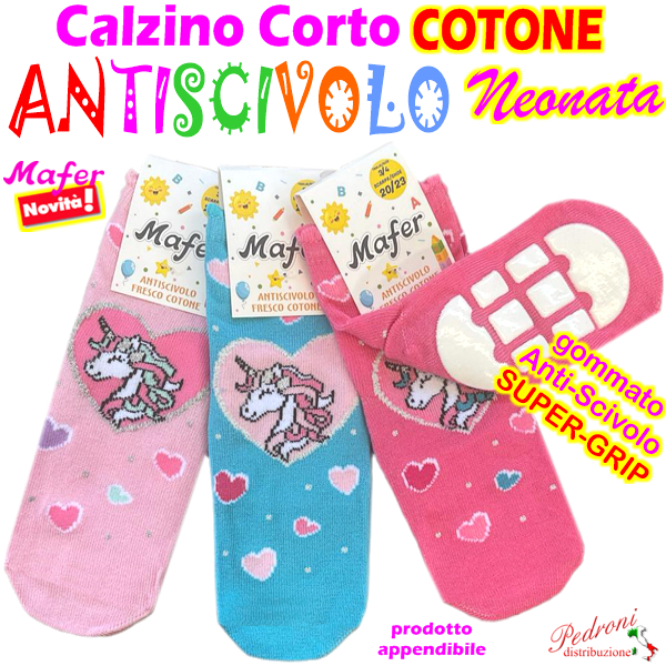 MAFER Calza COTONE neonata ANTISCIVOLO BAN8111 Tg.17/23