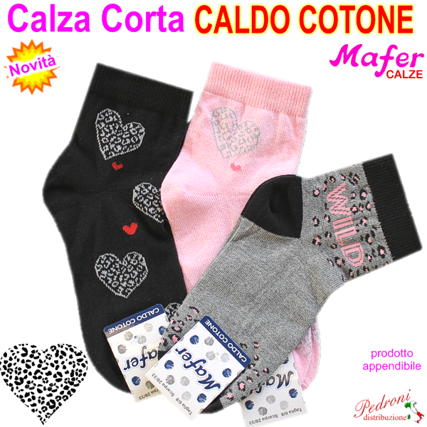 MAFER Calza CORTA bambina CALDO COTONE RFC7366 Tg.22/39