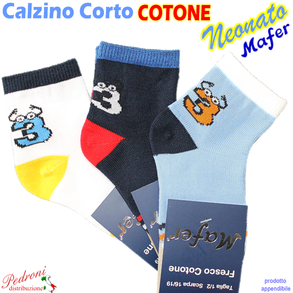 MAFER Calza CORTA NEONATO COTONE BMC6319 Tg.13/24