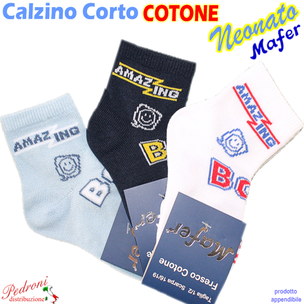 MAFER Calza CORTA NEONATO COTONE BMC6322 Tg.13/24