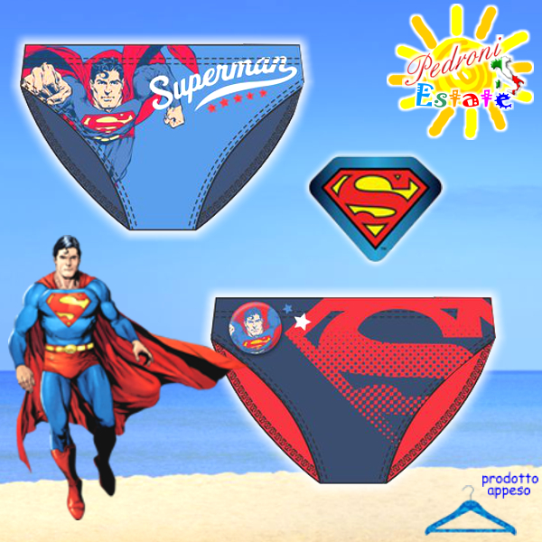 # SALDI # SUPERMAN Slip bimbo BAGNO 3/8 anni SP1855 in 2 colori