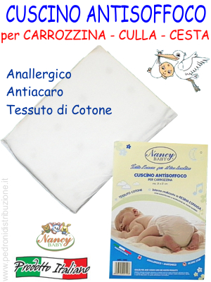 CUSCINO ANTISOFFOCO Culla - Carrozzina - Cesta cm.31x21 art.1100