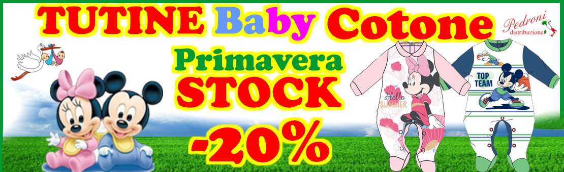 INGROSSO STOCK TUTINE DISNEY COTONE STOCK DISNEY BABY BAMBINO
