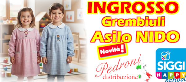 SIGGI NIDO GREMBIULI INGROSSO GREMBIULI SIGGI ASILO NIDO