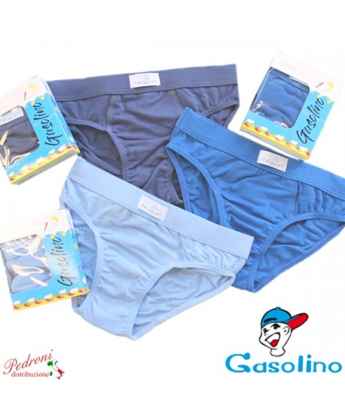 GASOLINO Slip bimbo COTONE U801/F Colorato TAGLIA 7 ANNI