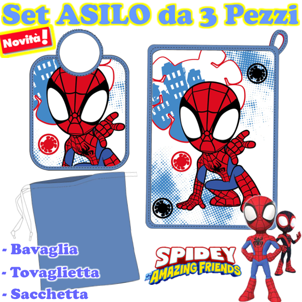 * NOVITA' * SPIDEY Set ASILO " 3 PEZZI " art.MV1758 Avio