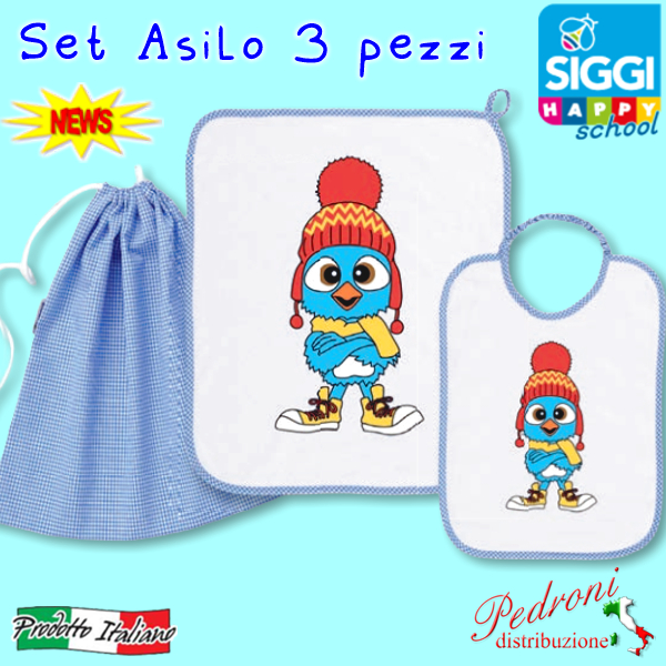SIGGI Set asilo SIGGI 34SE0725 Canarino Cielo