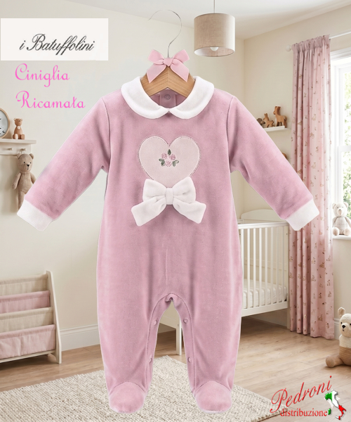 BATUFFOLINI Tutina Ciniglia B548/2F Rosa/AA 0/6 mesi BATUFFOLINI Tutina Ciniglia B548/2F Rosa/AA 0/6 mesi