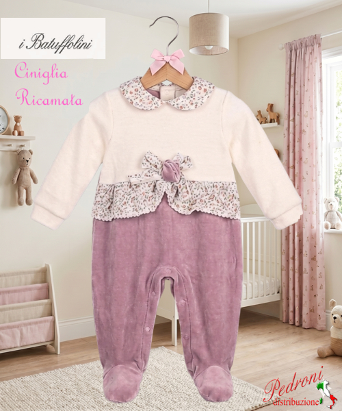 BATUFFOLINI Tutina Ciniglia B548/6F Panna/Fucsia scuro 0/6 mesi BATUFFOLINI Tutina Ciniglia B548/6F Panna/Fucsia scuro 0/6 mesi