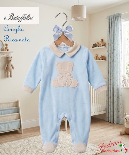 BATUFFOLINI Tutina Ciniglia B548/12M Azzurro/Beige 0/6 mesi