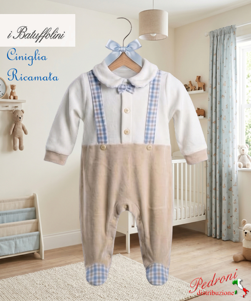 BATUFFOLINI Tutina Ciniglia B548/3M Cielo/Beige 0/6 mesi