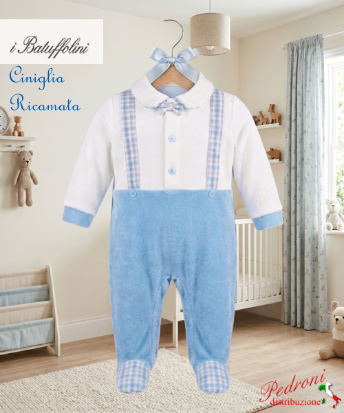 BATUFFOLINI Tutina Ciniglia B548/3M Beige/Cielo 0/6 mesi