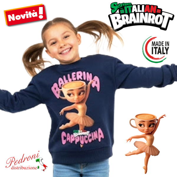 # SKIFIDOL ITALIAN BRAINROT # Felpa 4/12 Anni BR021 Blue
