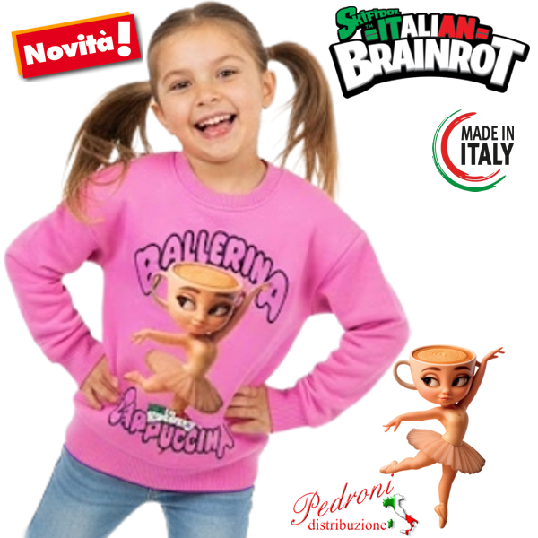 # SKIFIDOL ITALIAN BRAINROT # Felpa 6/12 Anni BR021 Bubble