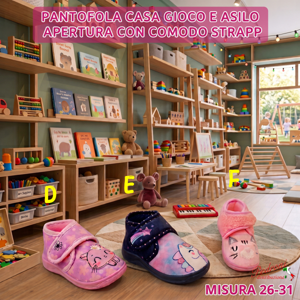 PANTOFOLA bimba CASA-ASILO-GIOCO art.GD6589 Tg.26/31 PANTOFOLA bimba CASA-ASILO-GIOCO art.GD6589 Tg.26/31
