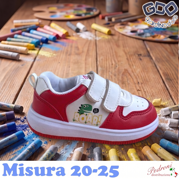 *NOVITA'* SCARPA bambino GD5102 Misura 20/25 Rosso *NOVITA'* SCARPA bambino GD5102 Misura 20/25 Rosso