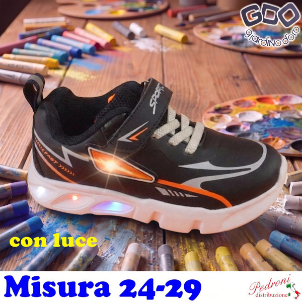 *NOVITA'* SCARPA bambino GD5503 Misura 24/29 Nero
