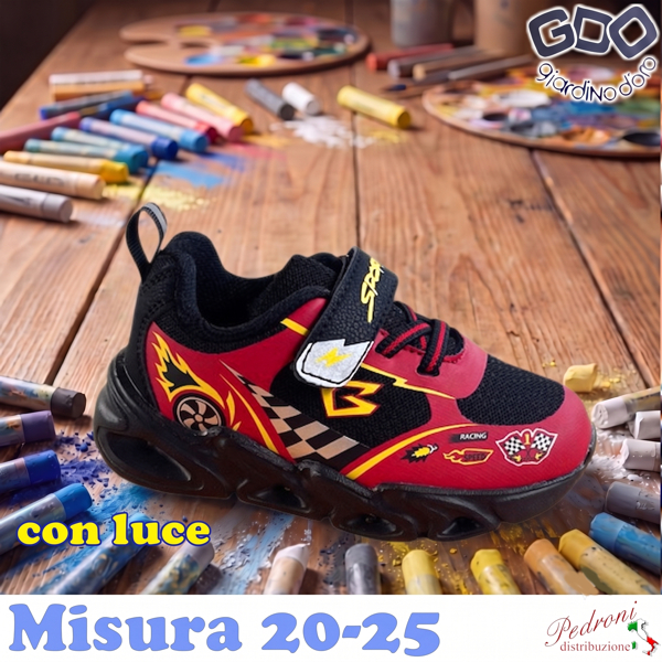 *NOVITA'* SCARPA bambino GD5525 Misura 20/25 Rosso