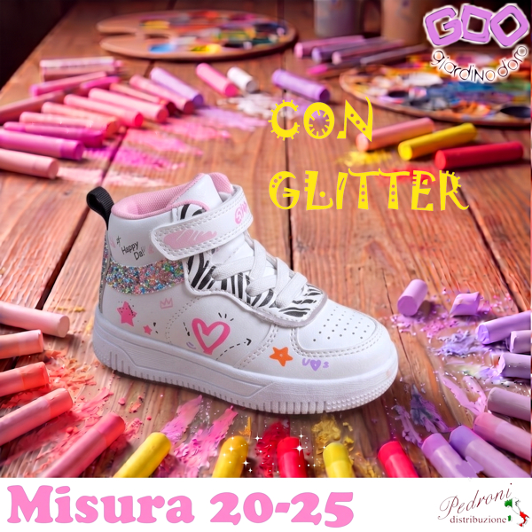 * NOVITA' * SCARPA bambina GD5541 Misura 20/25 Bianco