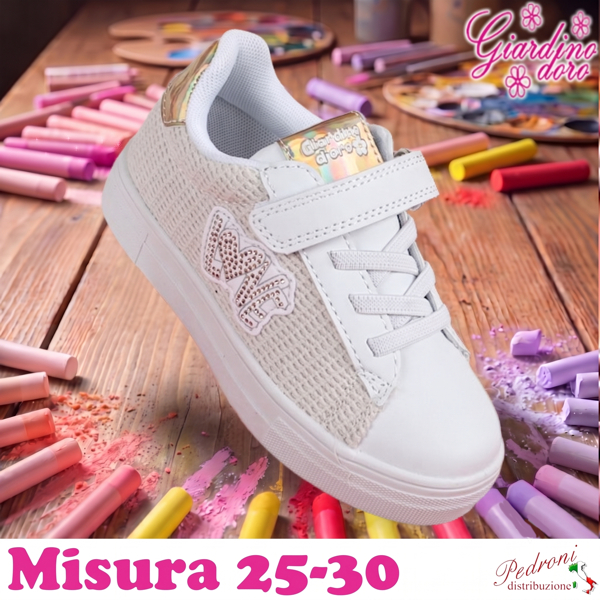 *NOVITA'* SCARPA bambina GD6100 Misura 25/30 Bianco