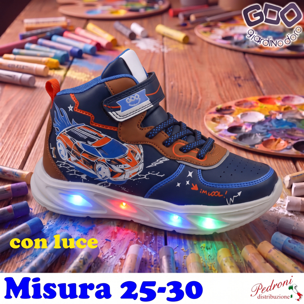 *NOVITA'* SCARPA bambino GD6517 Misura 25/30 Blu/Marrone *NOVITA'* SCARPA bambino GD6517 Misura 25/30 Blu/Marrone