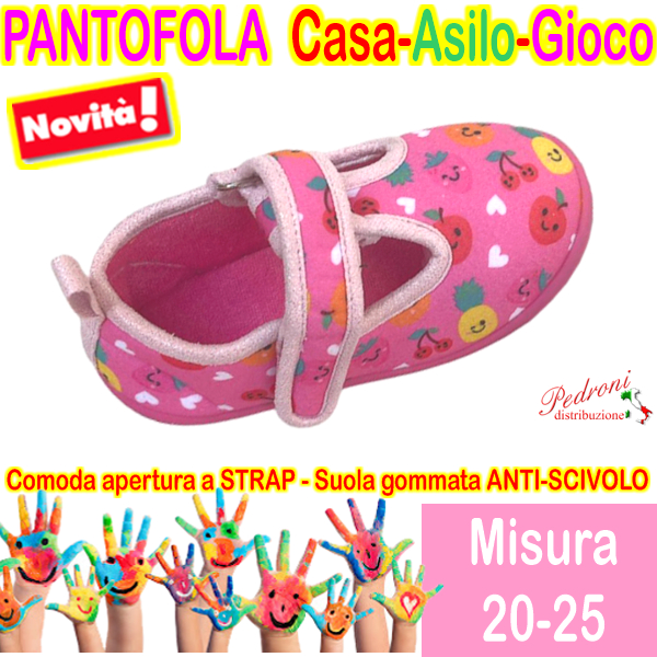 PANTOFOLA bimba CASA-ASILO-GIOCO art.GD3227 Tg.20/25 Var.B