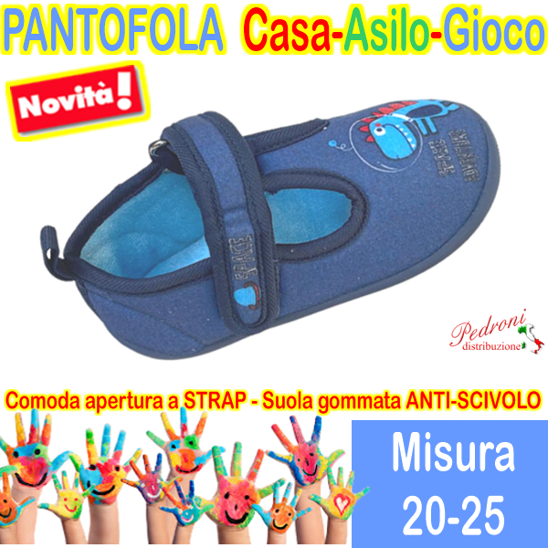 PANTOFOLA bimbo CASA-ASILO-GIOCO art.GD3229 Tg.20/25Var.D