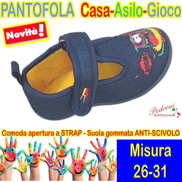 PANTOFOLA bimbo CASA-ASILO-GIOCO art.GD3230 Tg.26/31 Var.C