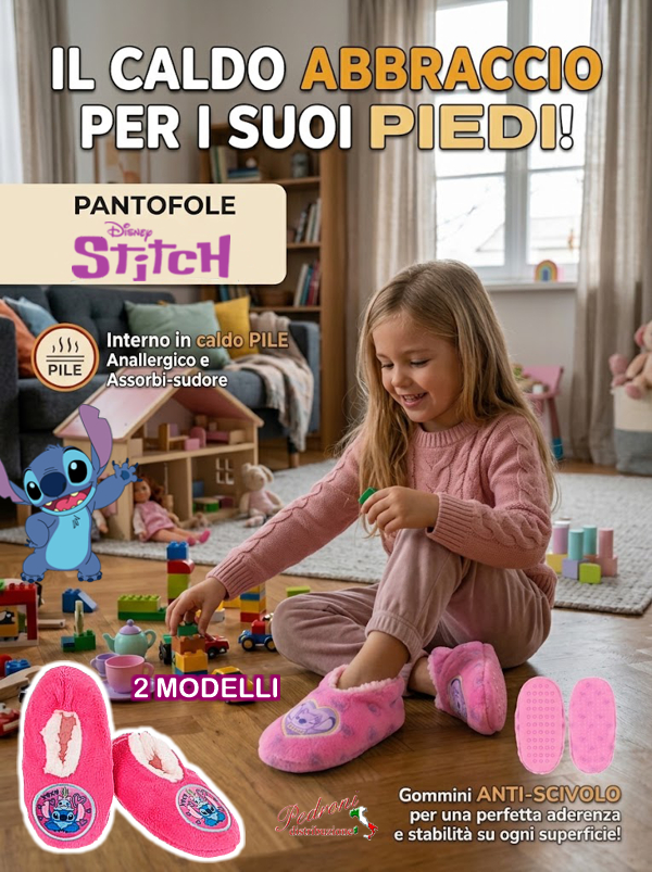 * Novita' STITCH * PANTOFOLA bambina ST6130 Tg.23/34 - 2/8 Anni * Novita' STITCH * PANTOFOLA bambina ST6130 Tg.23/34 - 2/8 Anni