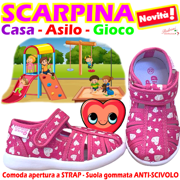 SCARPINA bimba CASA-ASILO-GIOCO Tg.19/26 GD4145 Fuxia