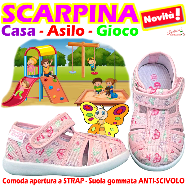 SCARPINA bimba CASA-ASILO-GIOCO Tg.19/26 GD4145 Rosa