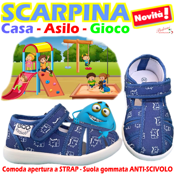 SCARPINA bimbo CASA-ASILO-GIOCO Tg.19/26 GD4144 Blue
