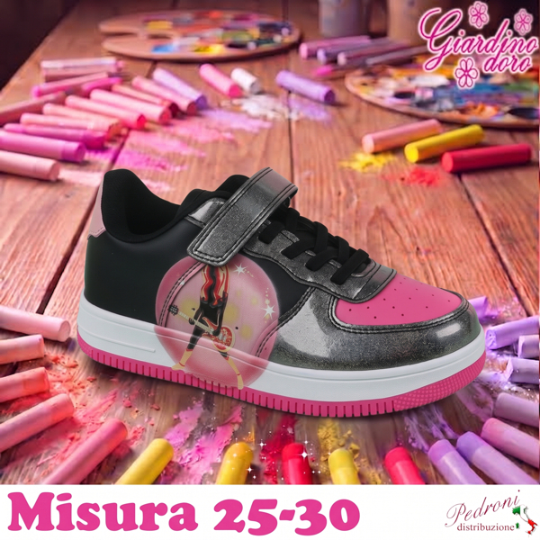 *NOVITA'* SCARPA bambina GD6509 Misura 25/30 Nero/Rosa *NOVITA'* SCARPA bambina GD6509 Misura 25/30 Nero/Rosa