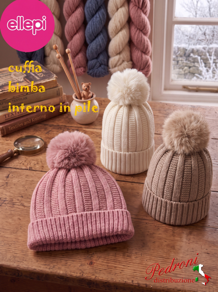 * ELLEPI * Cuffia bambina 1/6 Anni BH8037 in 3 Colori * ELLEPI * Cuffia bambina 1/6 Anni BH8037 in 3 Colori