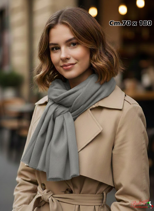 * NOVITA' * PASHMINA-SCIARPA cm.90x180 Art.AM-5197 GREY
