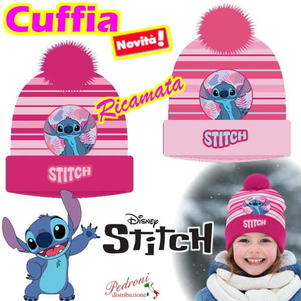 STITCH Cuffia bimba PON-PON Art.ST1963 in 2 colori
