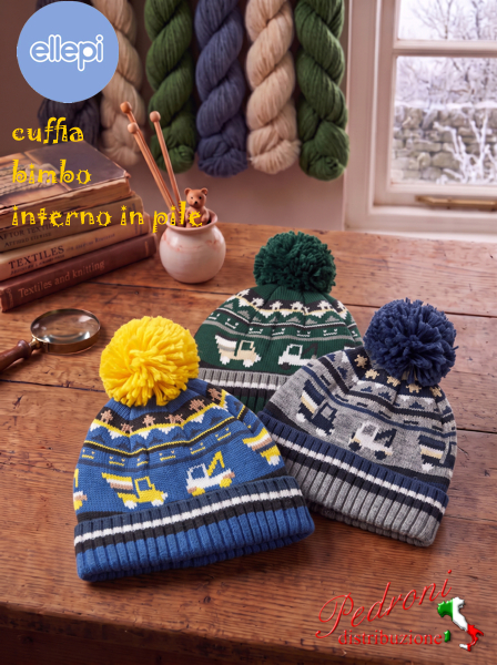 * ELLEPI * Cuffia bambino 1/6 Anni BH7944 in 3 Colori * ELLEPI * Cuffia bambino 1/6 Anni BH7944 in 3 Colori