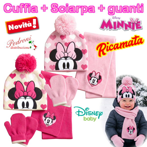 *BABY DISNEY* MINNIE SET da 3 PEZZI Tg.48-50 WR6014 in 2 colori