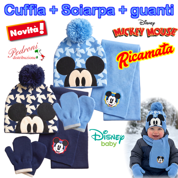 *BABY DISNEY* MICKEY SET da 3 PEZZI Tg.48-50 WR6015 in 2 colori *BABY DISNEY* MICKEY SET da 3 PEZZI Tg.48-50 WR6015 in 2 colori