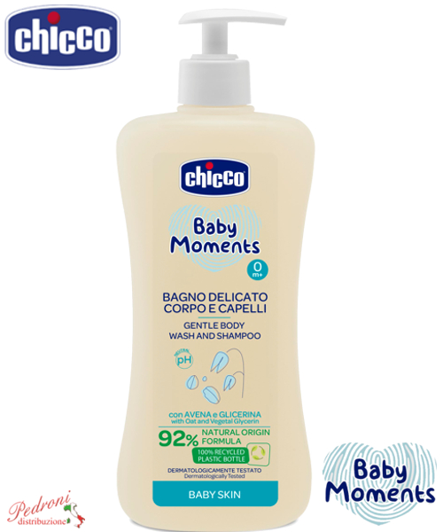 CHICCO "BABY MOMENTS" BAGNO CORPO E CAPELLI 500ML 10594