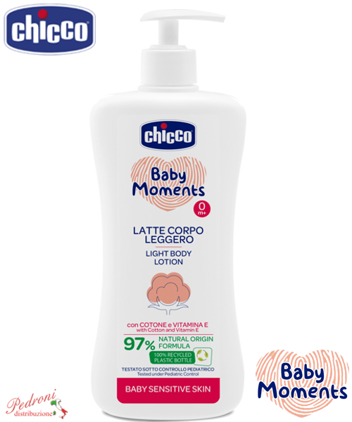 CHICCO "BABY MOMENTS SENSITIVE" LATTE CORPO LEGGERO 500ML 10243
