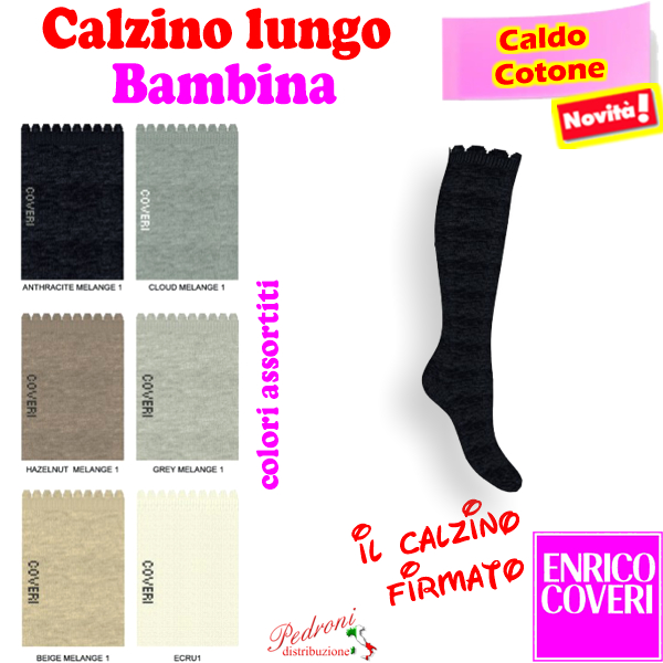COVERI Calzino LUNGO bambina CALDO COTONE DOLCE-ASS 21/39