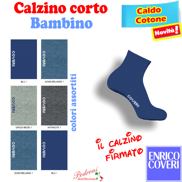 COVERI Calzino corto BAMBINO CALDO COTONE TED Ass. Tg.21/39