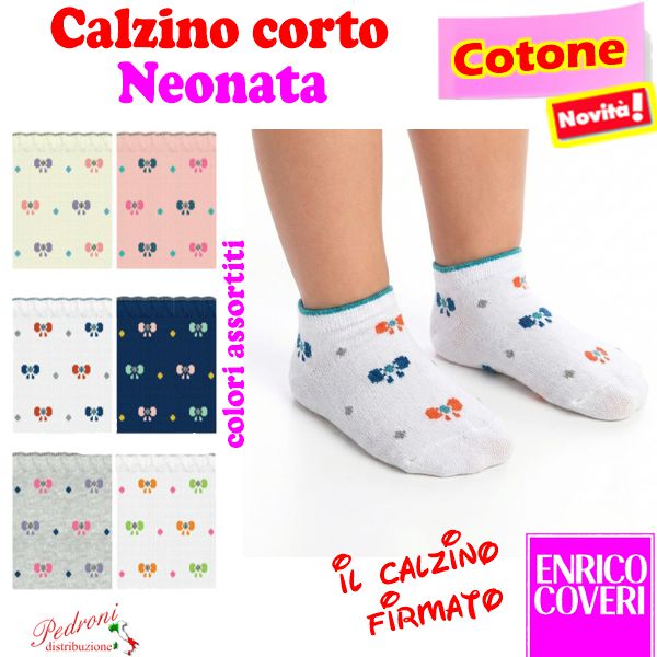 COVERI Calzino CORTO NEONATA COTONE GIRAHAPPY-334 Tg.18/24