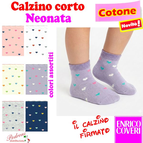 COVERI Calzino CORTO NEONATA COTONE LITTLE-326 Tg.18/24