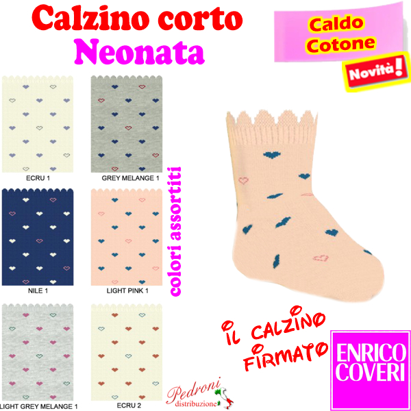 COVERI Calzino corto NEONATA CALDO COTONE SHORTY-377 Tg.18/24 COVERI Calzino corto NEONATA CALDO COTONE SHORTY-377 Tg.18/24