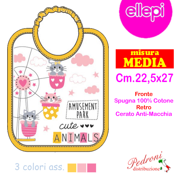 ELLEPI Bavaglia Spugna RETRO CERATO AD9571 cm.22,5x27 MEDIA
